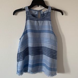 Bella Dahl tank top blue and white